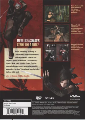 Tenchu - Wrath of Heaven box cover back